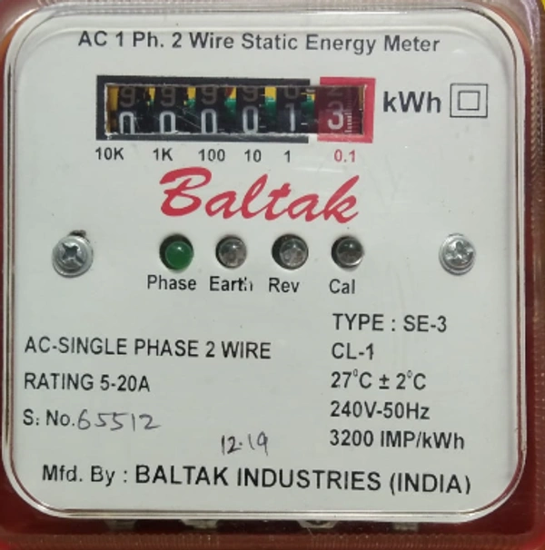 Beltak Baltek Static Electronic Meter - Orange, NA